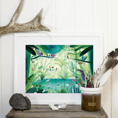 Artprint Ik neem je mee - Journey through the jungle