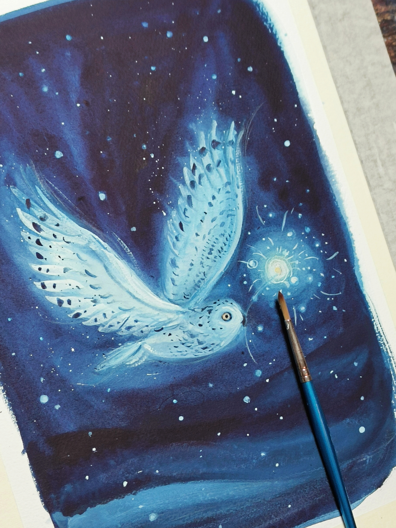 *NEW* Christmas card set - Snowy owl - Image 3