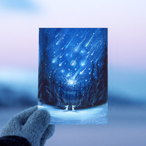 *NEW* Christmas card set - Glowing Nightsky